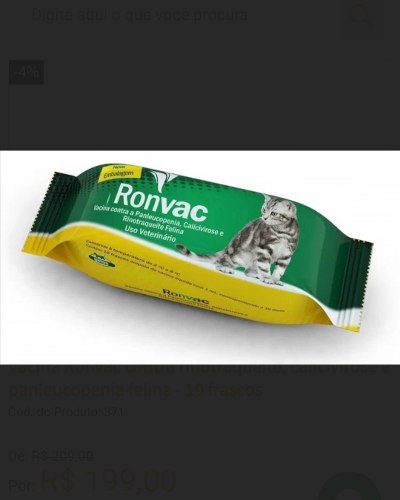 Vacuna Triple Felina Ronvac Para Gatos