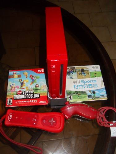 Wii Nintendo Rojo Edicion Especial