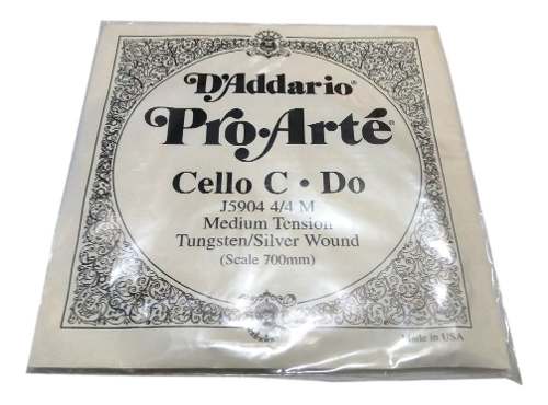 D'addario Pro-arte Cuerda De Cello C 4/4 Tension Media