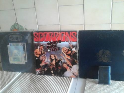 Discos Vinil Acetato Cassettes Queen Scorpions Led Zeppelin