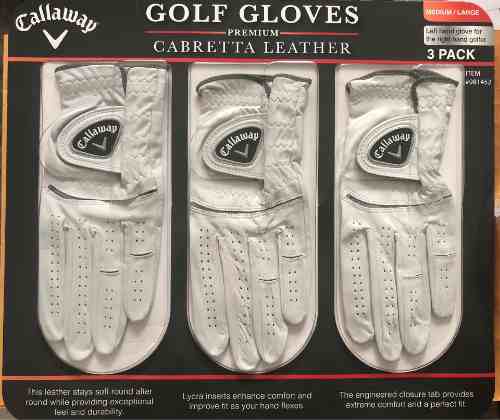 Guantes De Golf Callaway. Medium/large. Paquete De 3