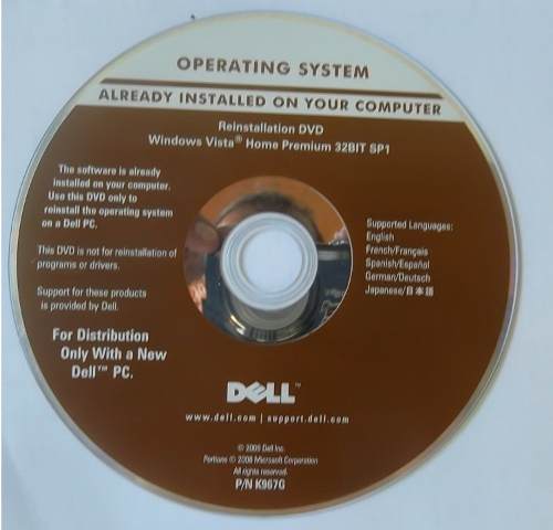 Cd Fisico Windows Vista Home Premium 32bit