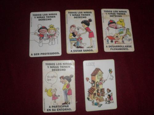 Targetas Tlfs Colecciones Cantv 5 Unid Serie Derechos Niños