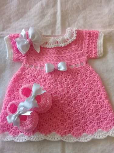 Vestido Tejido Para Bebe De 0 A 3 Meses Leer Descrpcion