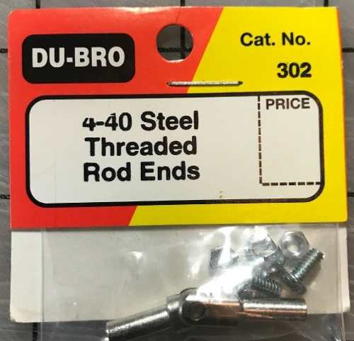 4-40 Steel Threaded Rod Ends Ref 302 Dubro. 5 Vrdes