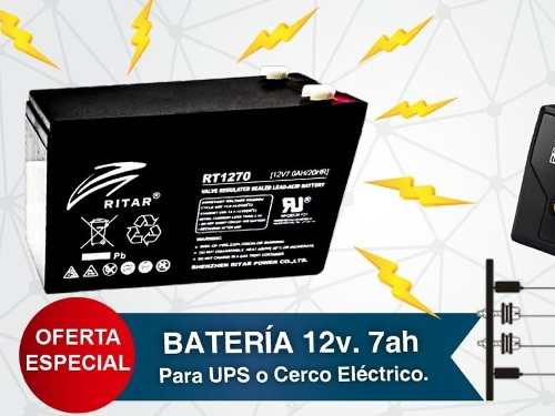 Bateria / Pila 12v 7ah Ups Cerco Eléctrico Moto Carro