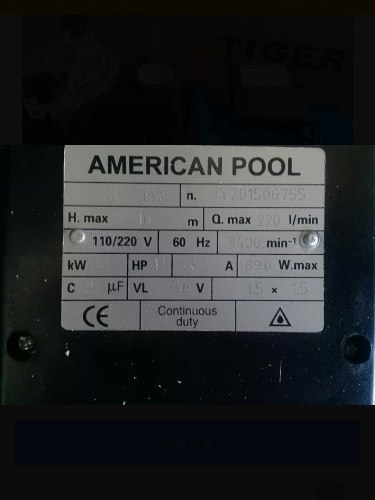 Bomba Para Piscina American Pool 1.5 Hp