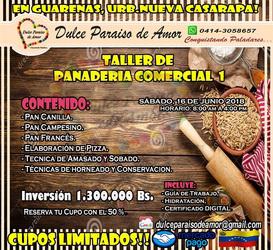 Curso Taller de Panaderia Comercial 1 en Guarenas Nueva