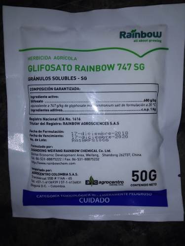 Herbicida Glifosato Rainbow 757 Sg
