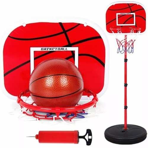 Set De Basket Baloncesto Tablero Aro Balón Juguete Nuevo