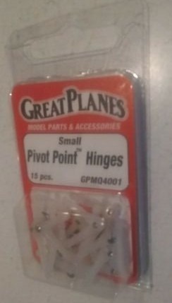 Small Pivot Point Hinges (15) Ref  Great Planes. 10 Vrds