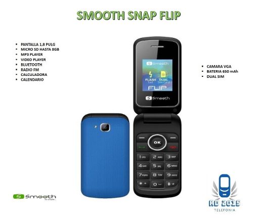 Telefono Celular Basico Smooth Snap Flip (mayor Y Detal)