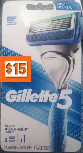 Afeitadora Gillette 5 Hojas Incluye Repuesto Vs. Mach 3