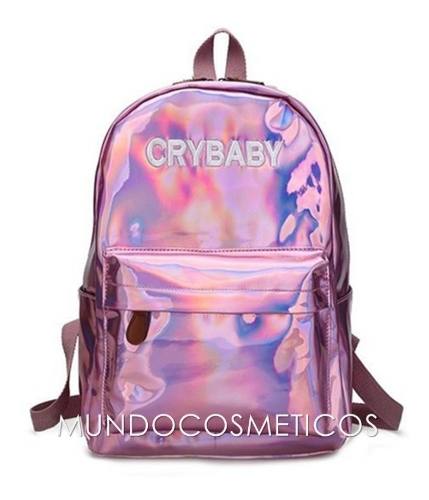 Bolso Morral Escolar Holografico Cry Baby Mayor Detal