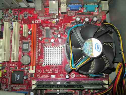 Combo Tarjeta Madre 775 Procesador E Y 2 Memoria Ddr2 1g