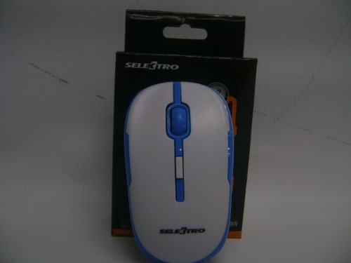 Mouse Inalambrico Selektro Blanco/azul Slkm-009wbl A313