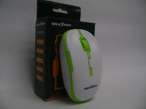 Mouse Inalambrico Selektro Blanco/verde Slkm-009wg A314