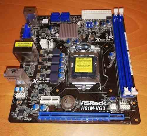 Tarjeta Madre Asrock H61m Vg3 Socket tru*