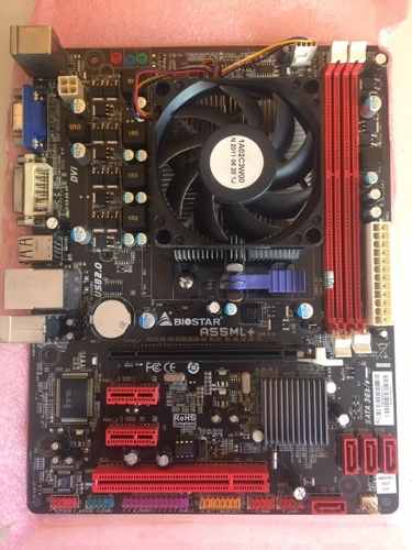 Tarjeta Madre (board) Biostar A55ml Con Procesador Amd A6