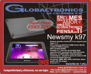 Tablet NEWSMY k97 en Globaltronics de Colombia