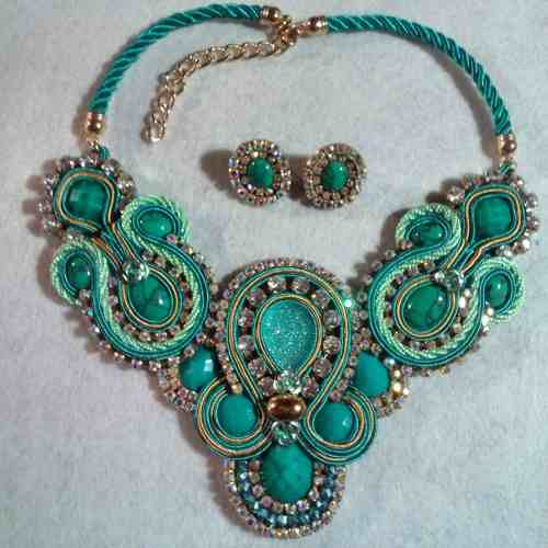 Collar Soutache Strass Accesorios Bisuteria Maxi Babero Etni