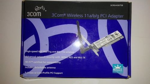 Tarjeta De Red Inalambrica Pci Wifi 3com -antena Desmontable