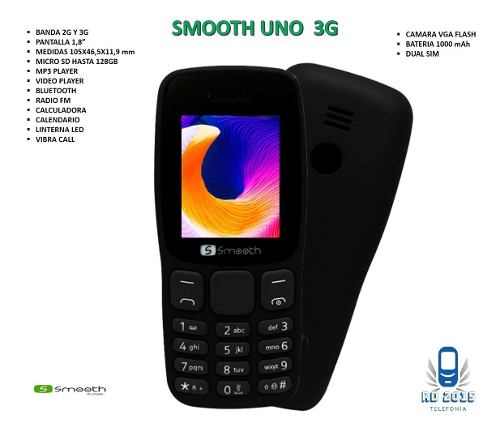 Telefono Celular Basico Smooth Uno 3g (mayor Y Detal)