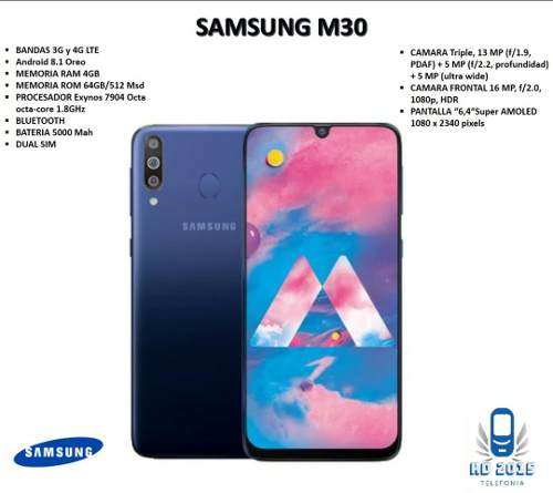 Teléfono Celular Samsung Galaxy M30 4gb/64gb Android
