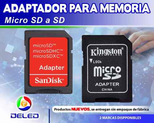 Adaptador De Memoria Micro Sd A Sd