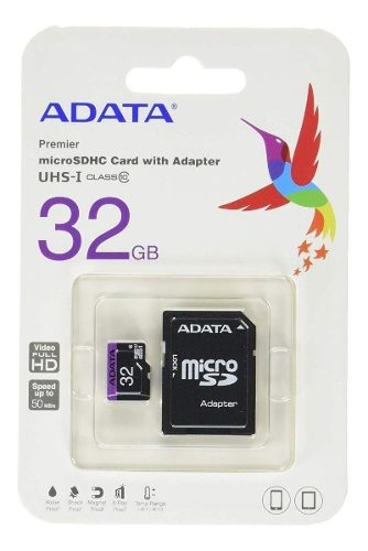 Memoria 32gb Micro Sd Adata Clase 10 Sdhc Adaptador Blister
