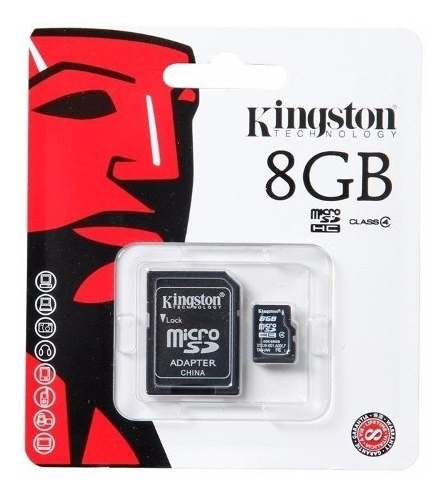 Memoria Kingston Micro Sd 8gb Con 1 Adaptador Clase 4 Sdhc