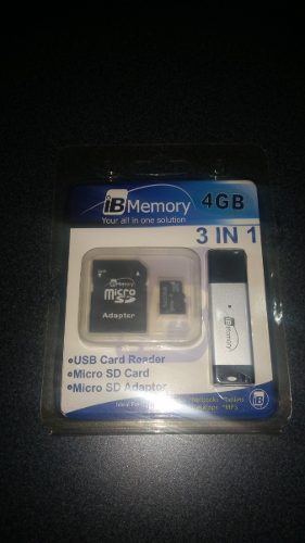 Memoria Micro Sd 4gb Con Adaptadores