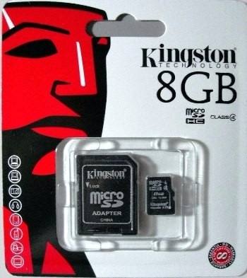 Memoria Micro Sd 8gb Kingston Original Original +adaptador