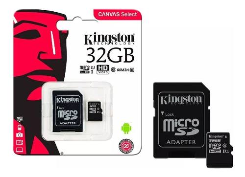 Memoria Micro Sd Hc 32gb Kingston Clase 10 Original 6 Usa