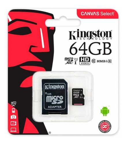 Memoria Micro Sd Hc Kingston 64gb Clase 10 Original Sellada