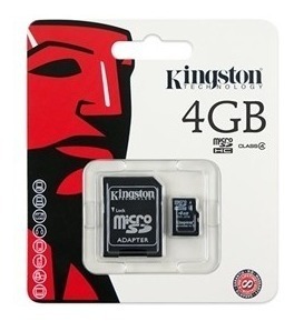 Memoria Micro Sd Kingstone 4 Gb Con Adaptador Selladas