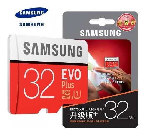 Memoria Microsd (12v) Samsung 32gb Class 10 Fhd Xray Uhs-i