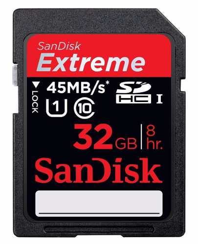 Memoria Sd Sandisk 32gb Clase 10 Extreme 45mb/s Somos Tienda