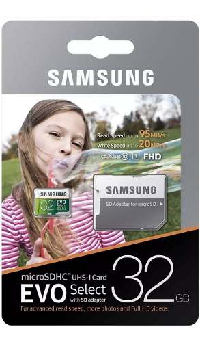 Micro Sd De 32gb Samsung Evo Select Class 10