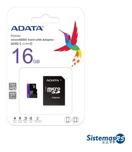 Tarjeta Microsdhc Sd Adata Clase gb Con Adaptador