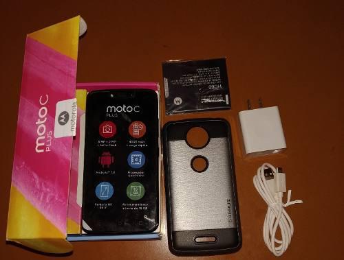Telefono Motorola Moto C Plus+forro+vidrio 65*
