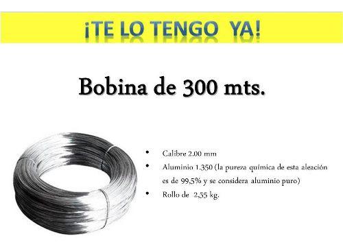 Alambre De Aluminio Cercos Eléctricos 300 Mts Somos Tienda