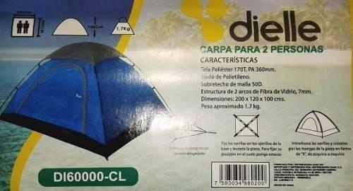 Carpa De Camping Para 2 Personas.nueva En Caja Camp Dielle