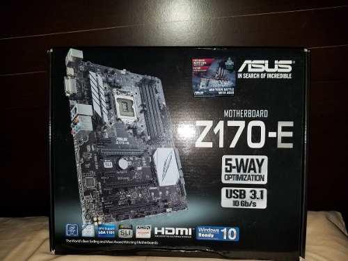 Tarjeta Madre Asus Z170-e Usb 3.1 Ddr4 Lga 1151 6ta