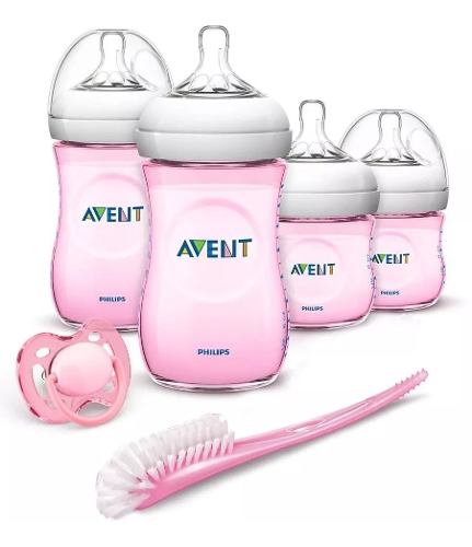 Teteros Avent Natural Set 4 Onzas Y 9 Onzas Rosado, Azul Y B