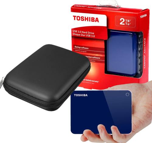 Disco Duro Externo 2tb Toshiba Portatil Usb 3.0 + Estuche