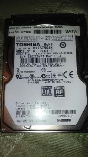 Disco Duro Toshiba 750gb Sata, Laptop, Rebajamos Precio.