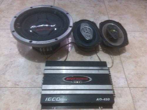 Bajo Pionner 12, 2 Cornetas Pionner,planta Saga Audio w