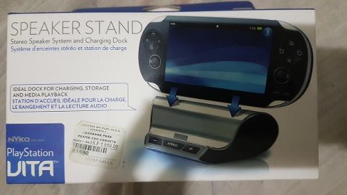 Base Speaker Cornetas Cargador Nyko Para Ps Vita