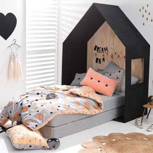 Copete Espaldar Infantil Cama Moderno Minimalista Dormitorio